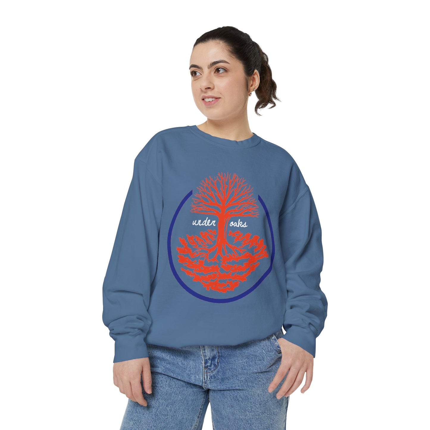 Gainesville Under Oaks Logo Unisex Garment-Dyed Sweatshirt