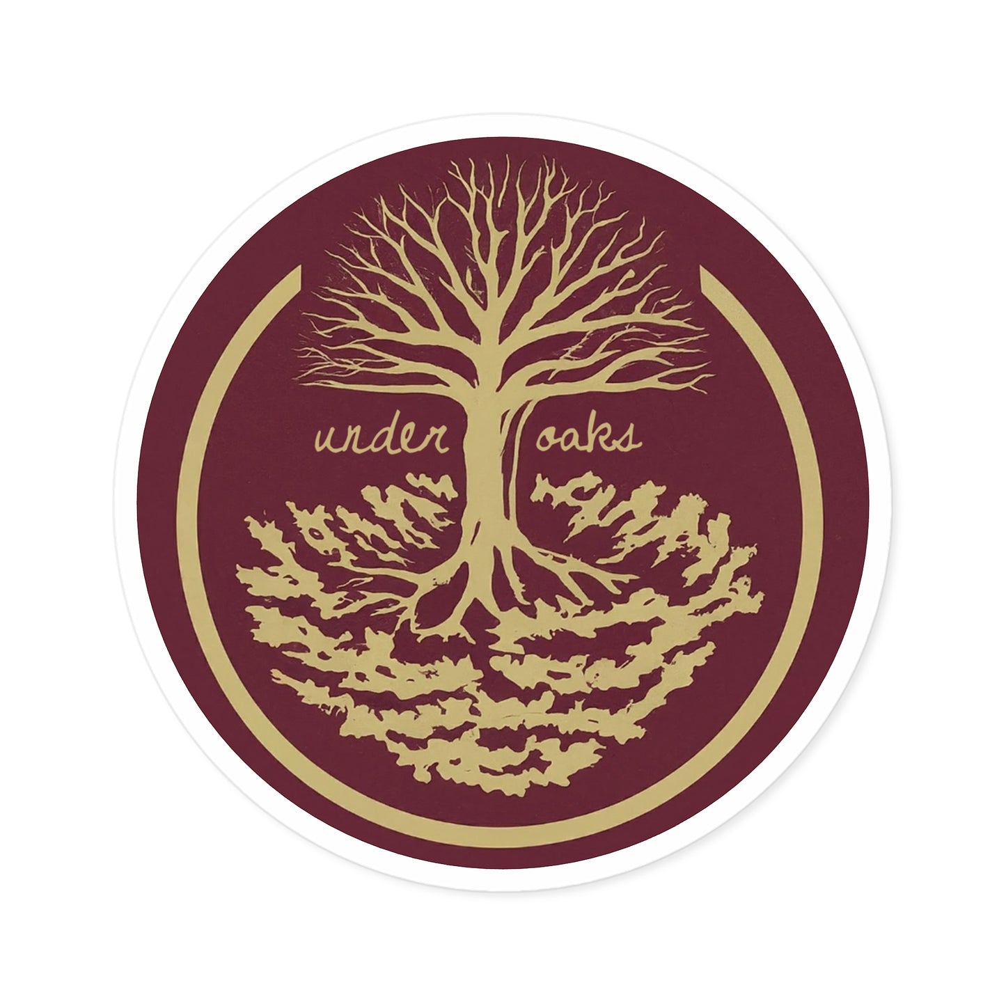 Under Oaks Logo Sticker