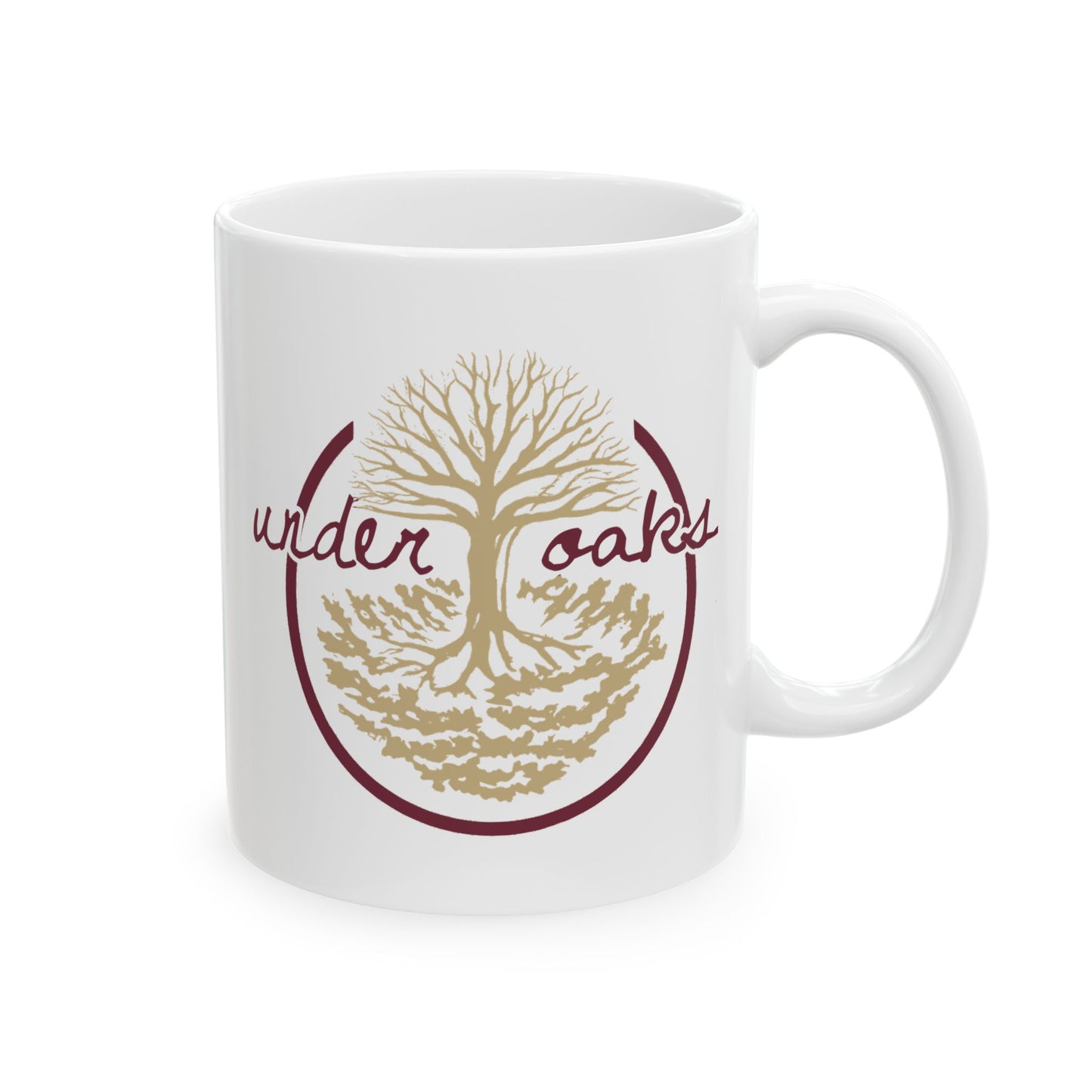 Under Oaks Coffee Mug with Garnet and Gold Logo