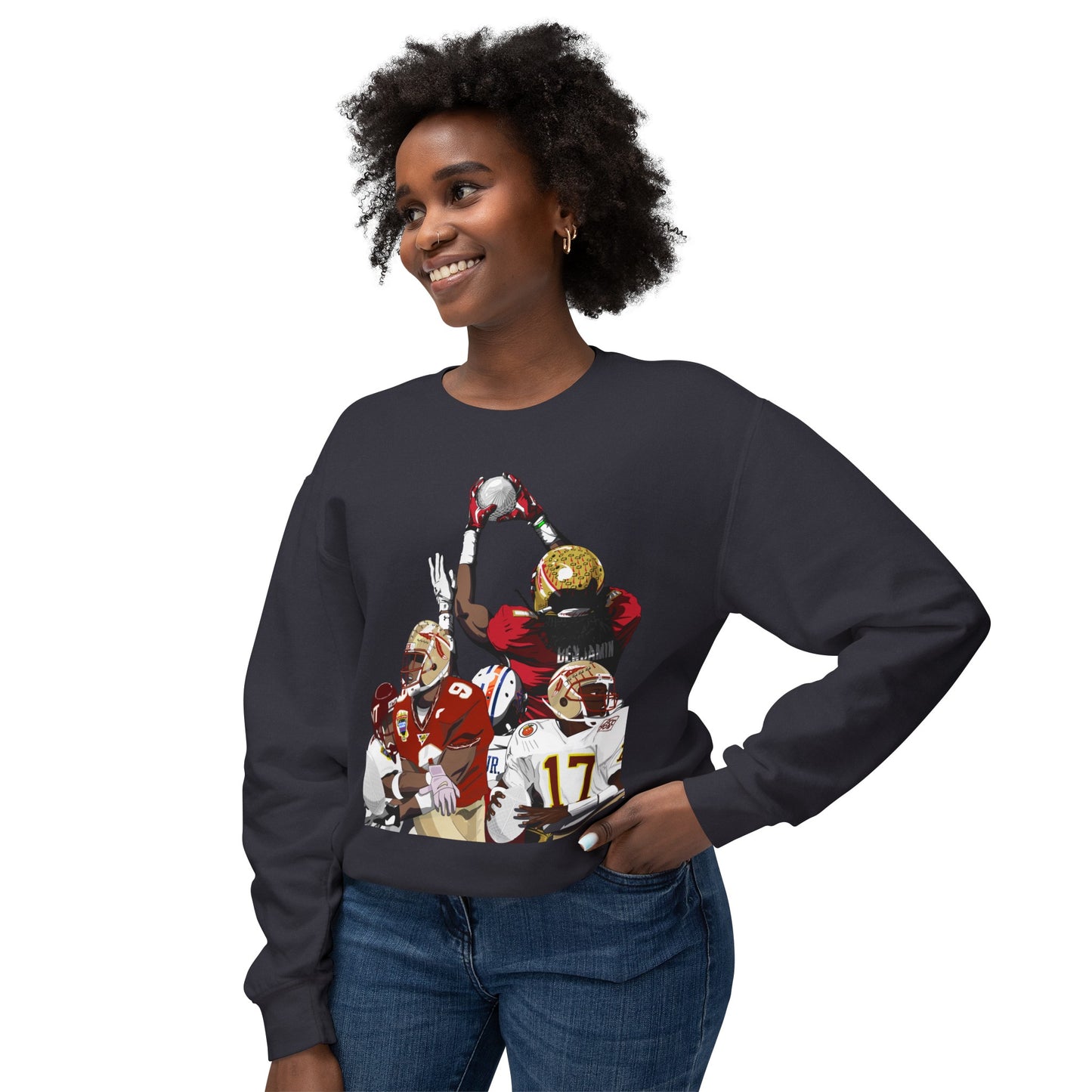 Crystal Catch Trio - Unisex Lightweight Crewneck Sweatshirt