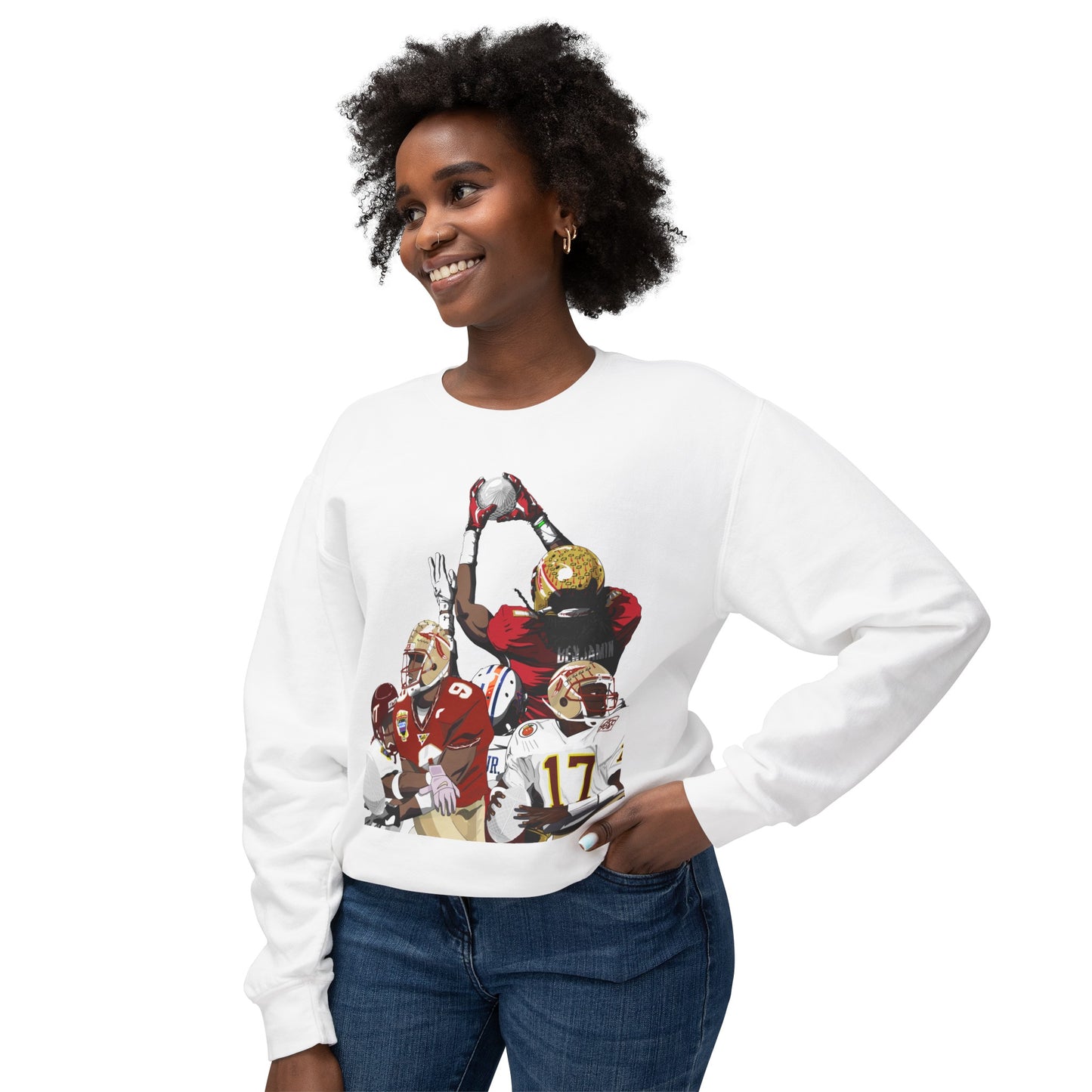 Crystal Catch Trio - Unisex Lightweight Crewneck Sweatshirt