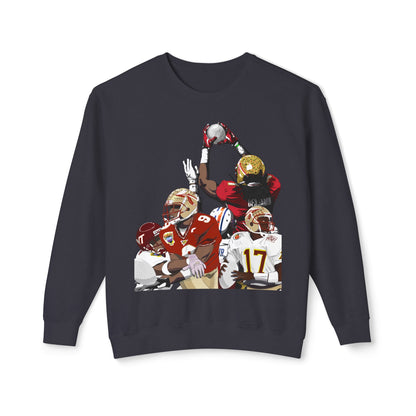 Crystal Catch Trio - Unisex Lightweight Crewneck Sweatshirt