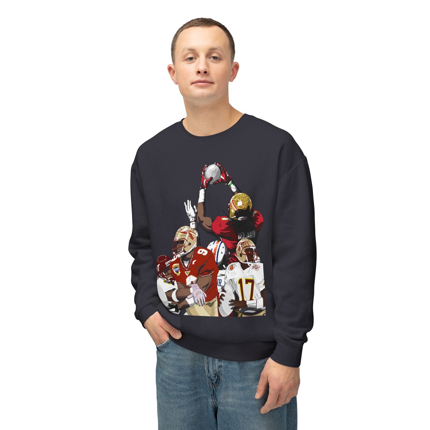 Crystal Catch Trio - Unisex Lightweight Crewneck Sweatshirt