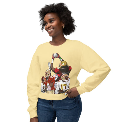 Crystal Catch Trio - Unisex Lightweight Crewneck Sweatshirt