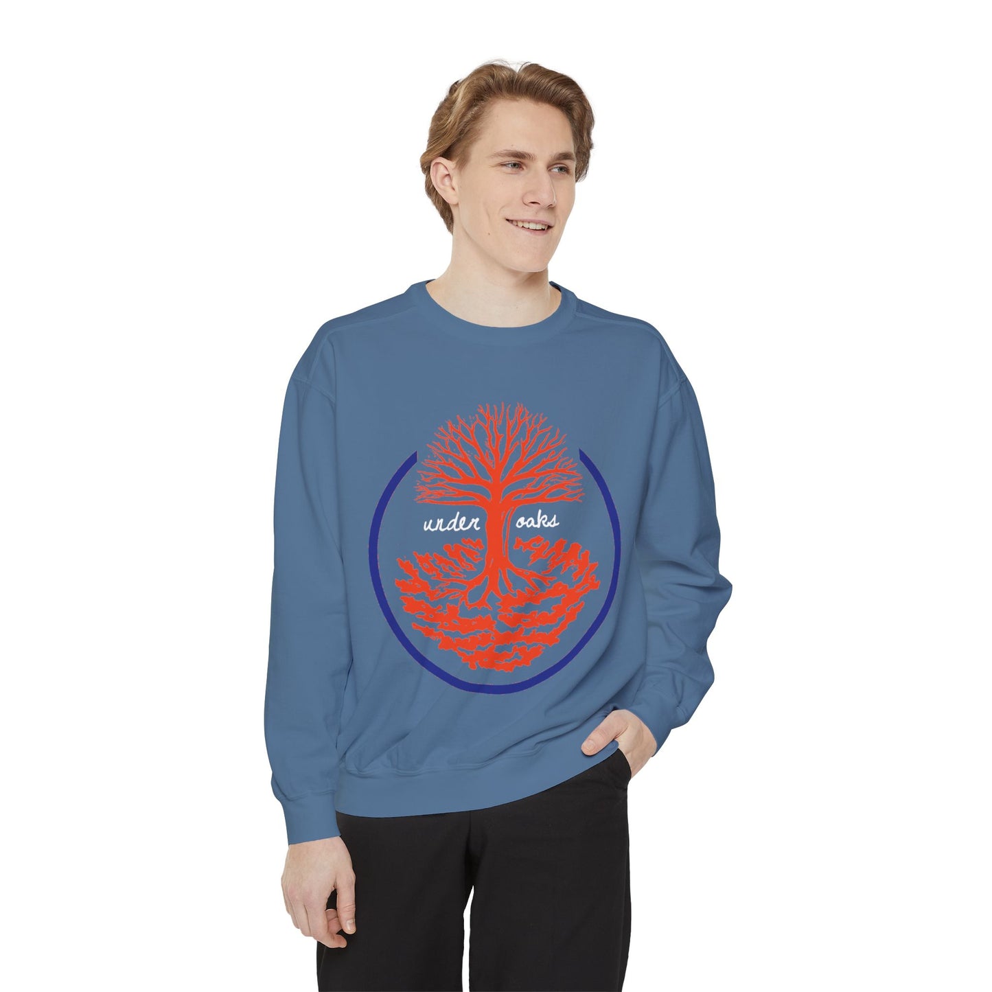 Gainesville Under Oaks Logo  Unisex Garment-Dyed Sweatshirt