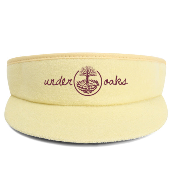 Under Oaks Script Logo Terry High Crown Visor