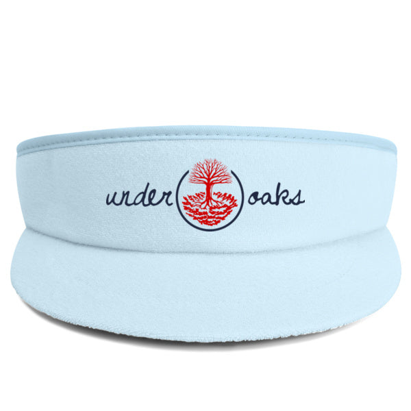 Under Oaks Script Logo Terry High Crown Visor