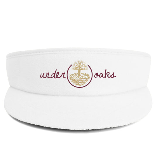 Under Oaks Script Logo Terry High Crown Visor